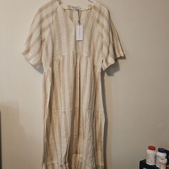 HARSHMAN LINEN LUNA DRESS SIZE L - Picture 1 of 8